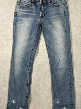 BKE Women's Size 25 Payton Ankle Distressed Denim Jeans Stretch Denim